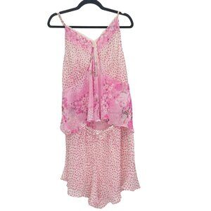 Avenue Body Floral Pink Sheer Plus Size Cami Top & Shorts Set 22/24